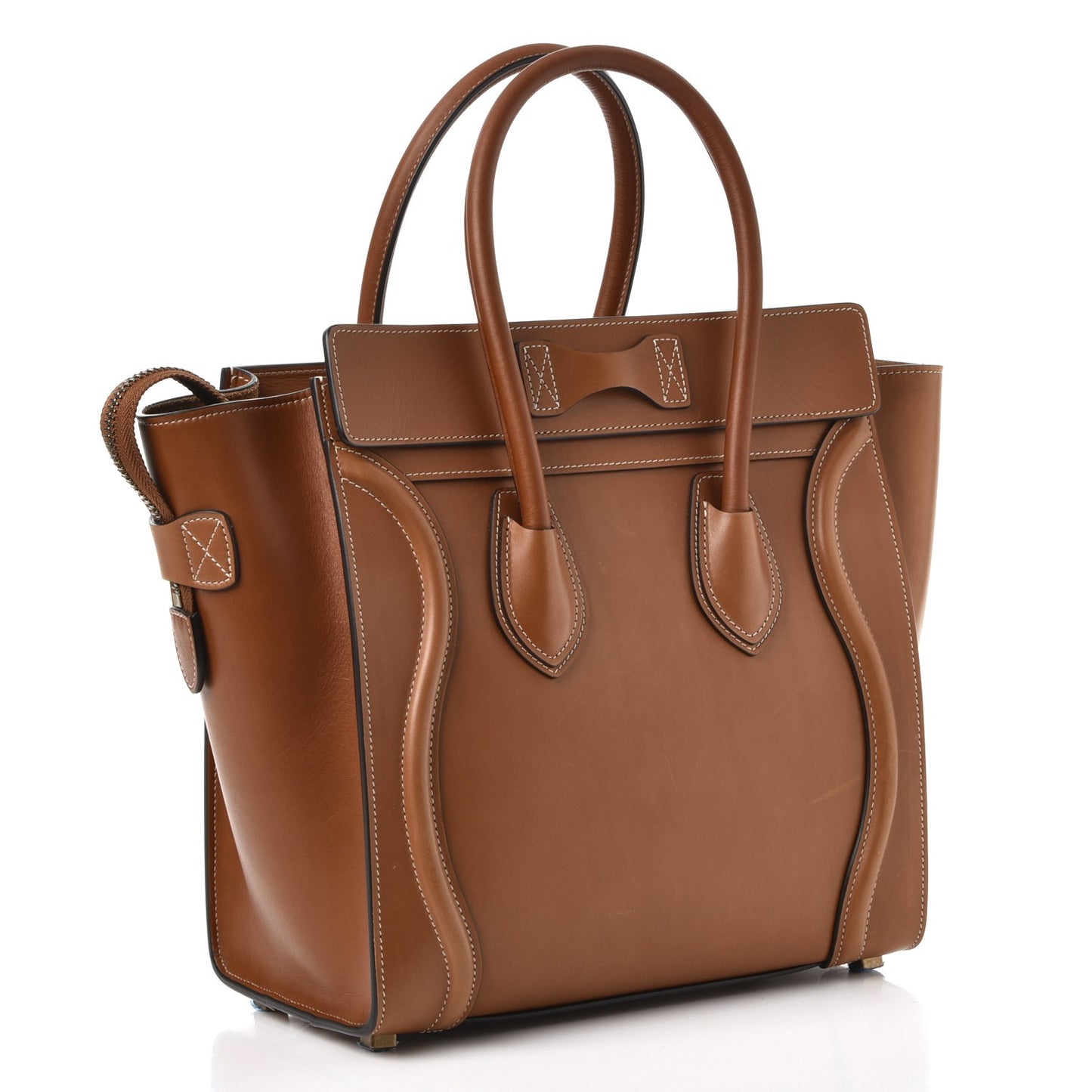 Natural Calfskin Micro Luggage Tan