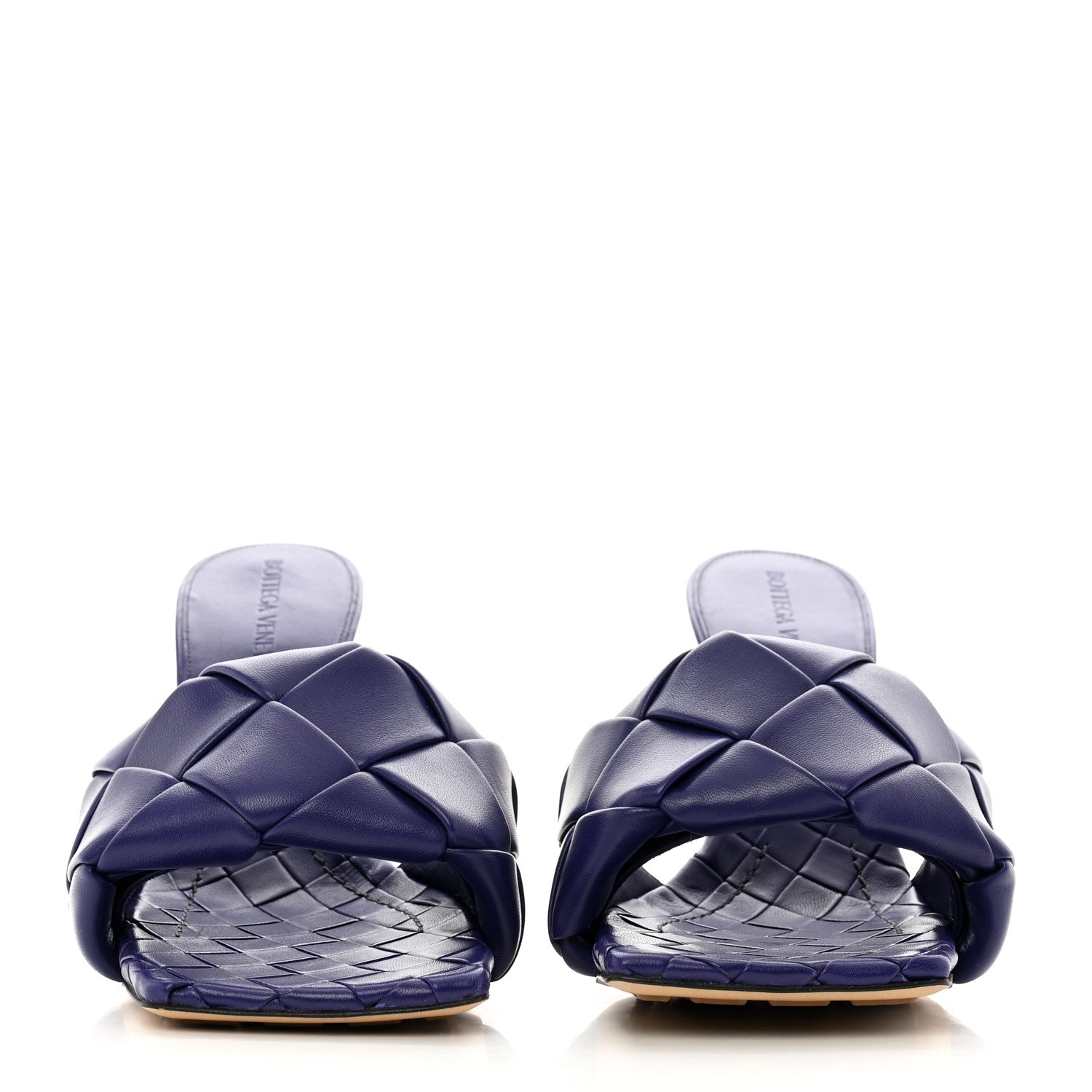 Bottega Veneta Nappa Maxi Intrecciato Lido 90mm Mule Sandals 37 Unicorn 2 of 7