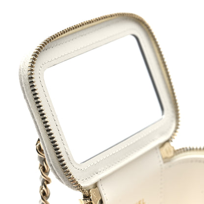 Chanel Caviar Quilted Mini Vanity Case With Chain White 8 of 11