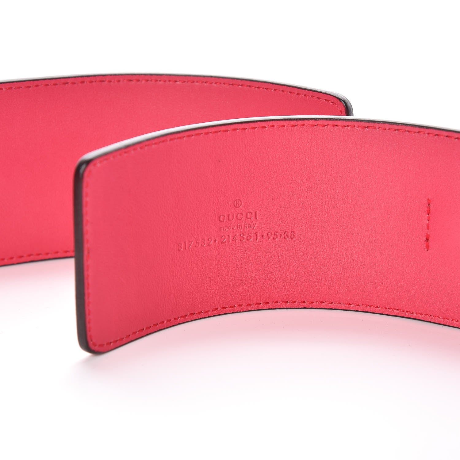 Gucci Patent Bright Bit Wide Belt 95 38 Shocking Pink 4 of 4