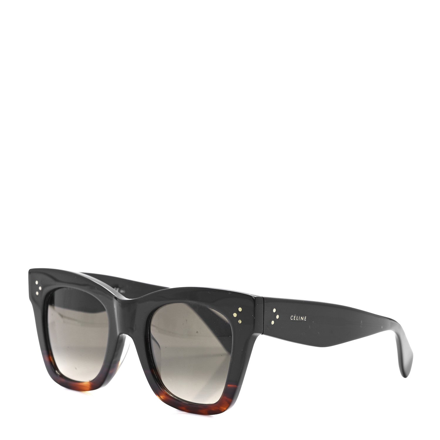 Celine Catherine Sunglasses CL 41098/F/S Black Havana 1 of 6