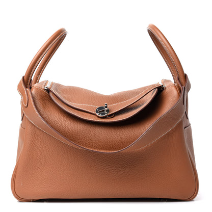 Hermes Taurillon Clemence Lindy 34 Gold 1 of 9