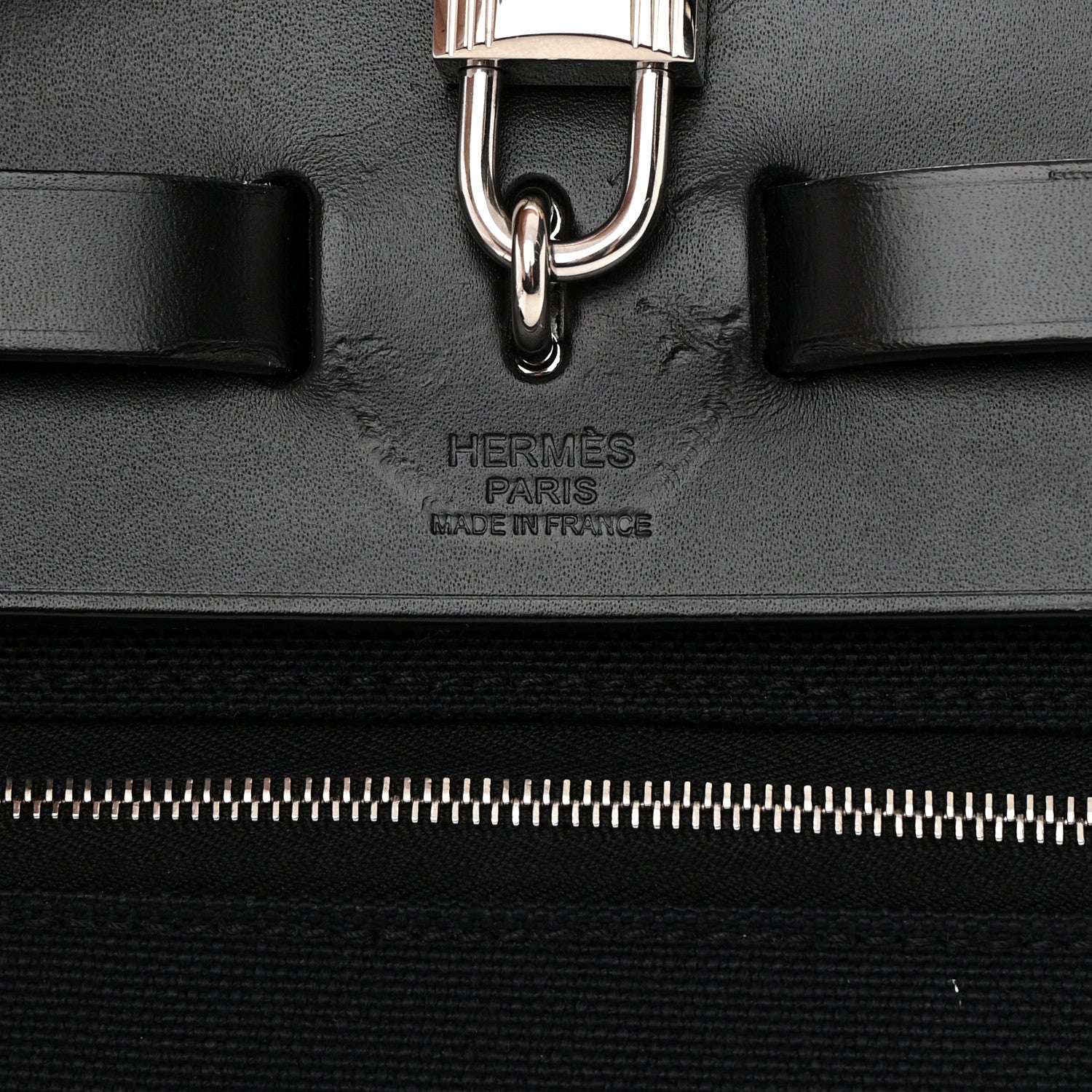 Hermes Military Toile Vache Hunter Herbag Zip PM 31 Black 7 of 14