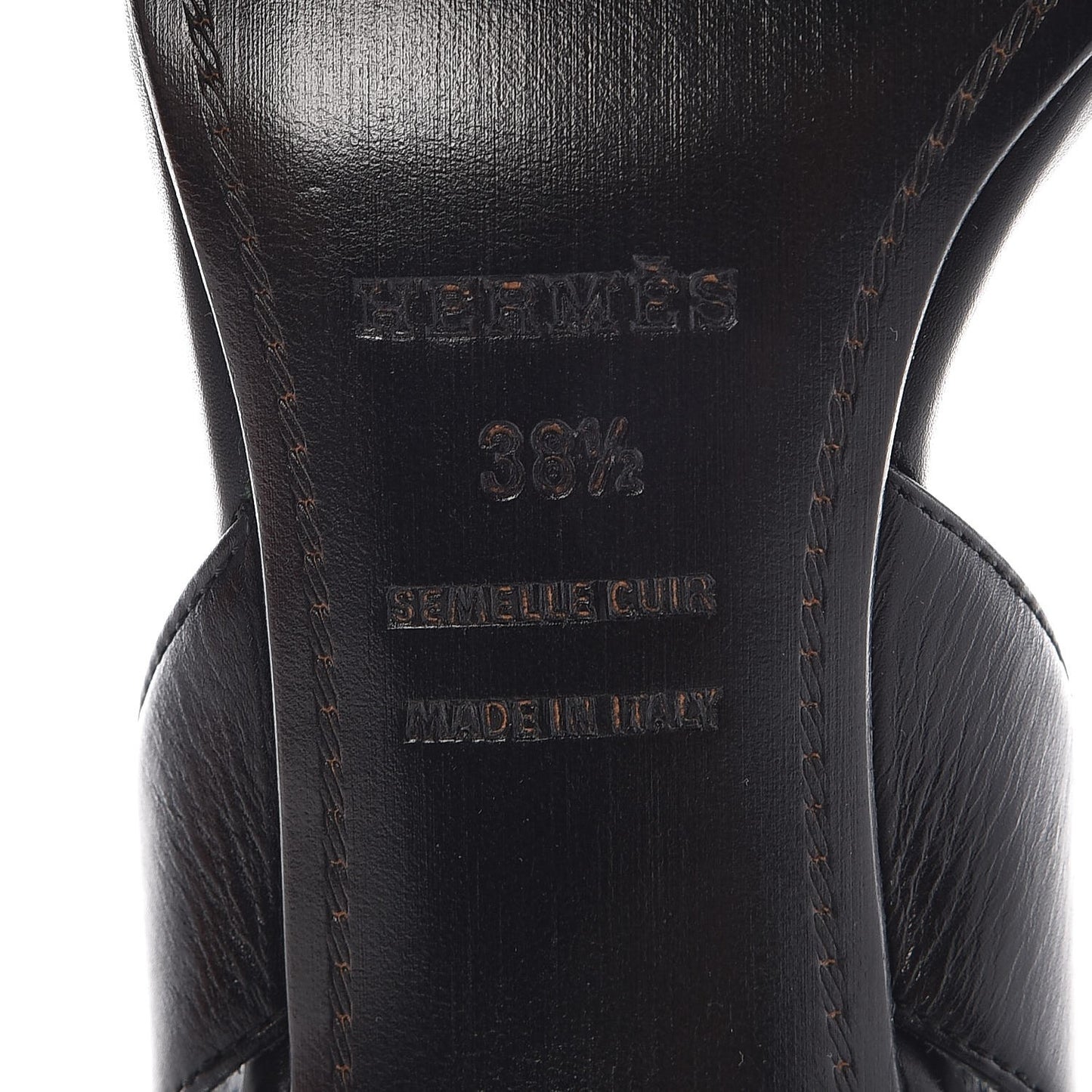 Calfskin Night 70 Slingback Sandals 38.5 Black