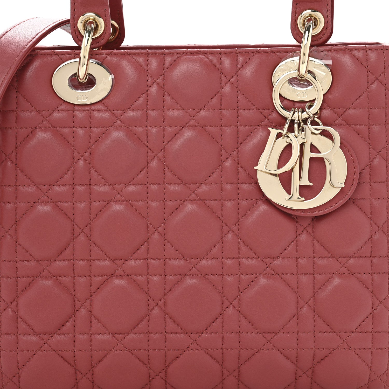 Christian Dior Lambskin Cannage Medium Lady Dior Pink Honey 8 of 13