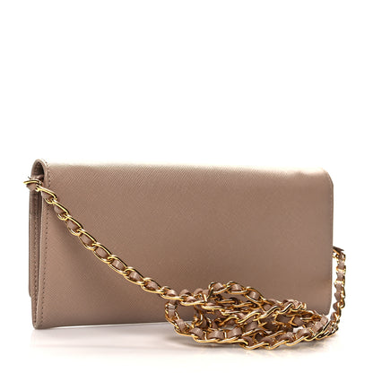 Prada Saffiano Metal Oro Chain Wallet Cammeo 3 of 12