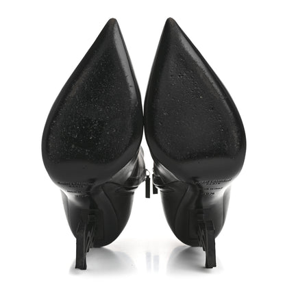 Saint Laurent Calfskin Opyum Ankle Boots 36.5 Black 6 of 9