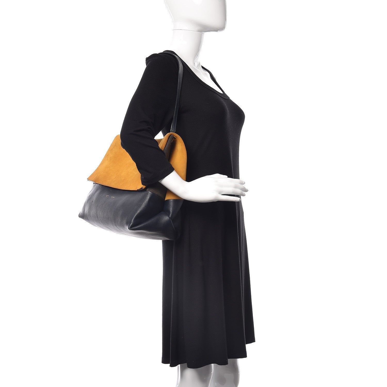 Celine Calfskin Suede All Soft Shoulder Bag Amber 2 of 25