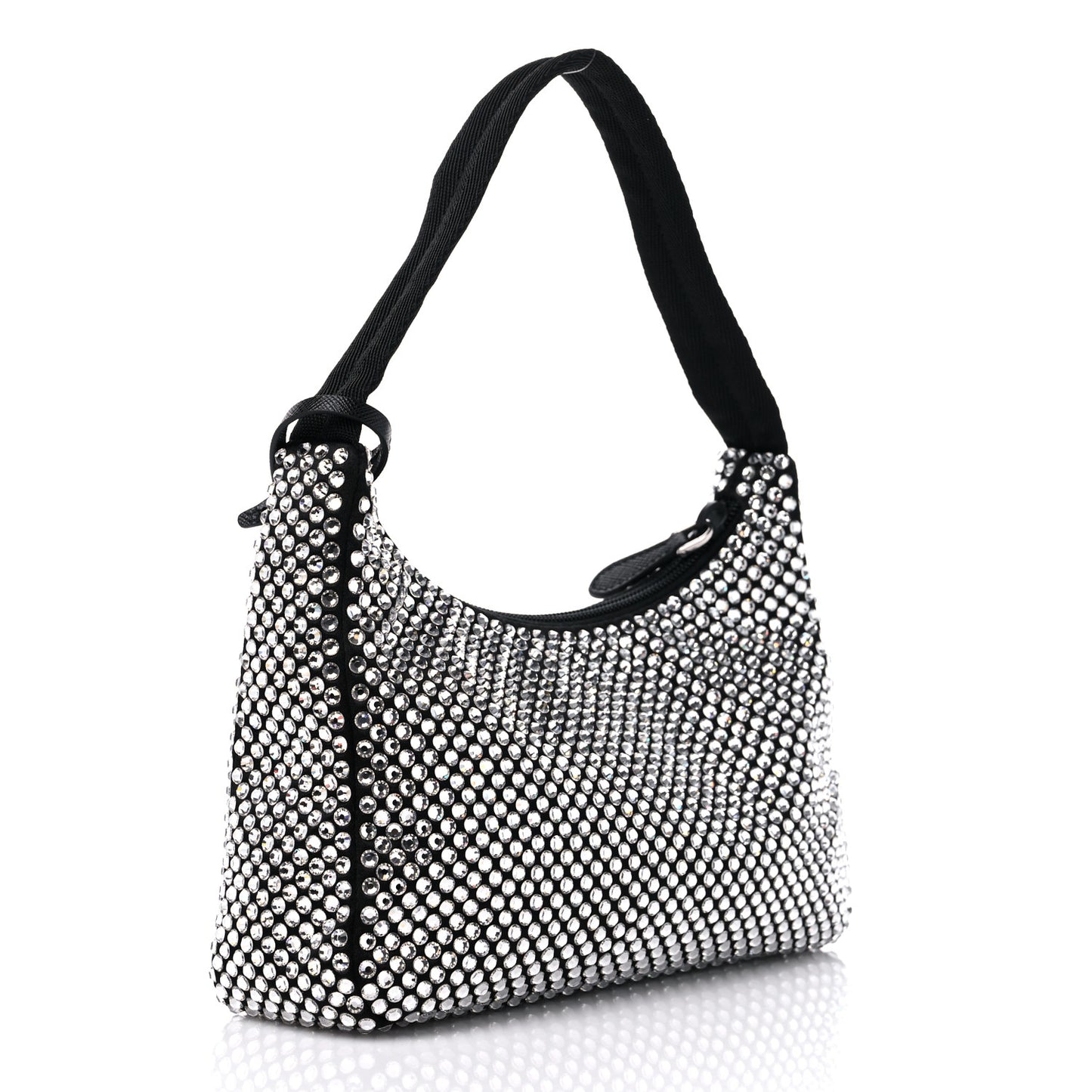 Satin Crystal Mini Re-Edition 2000 Bag Cristal
