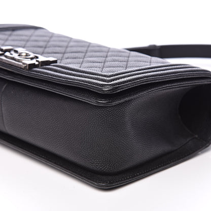 Chanel Caviar Quilted Medium Boy Flap Black 9 of 12