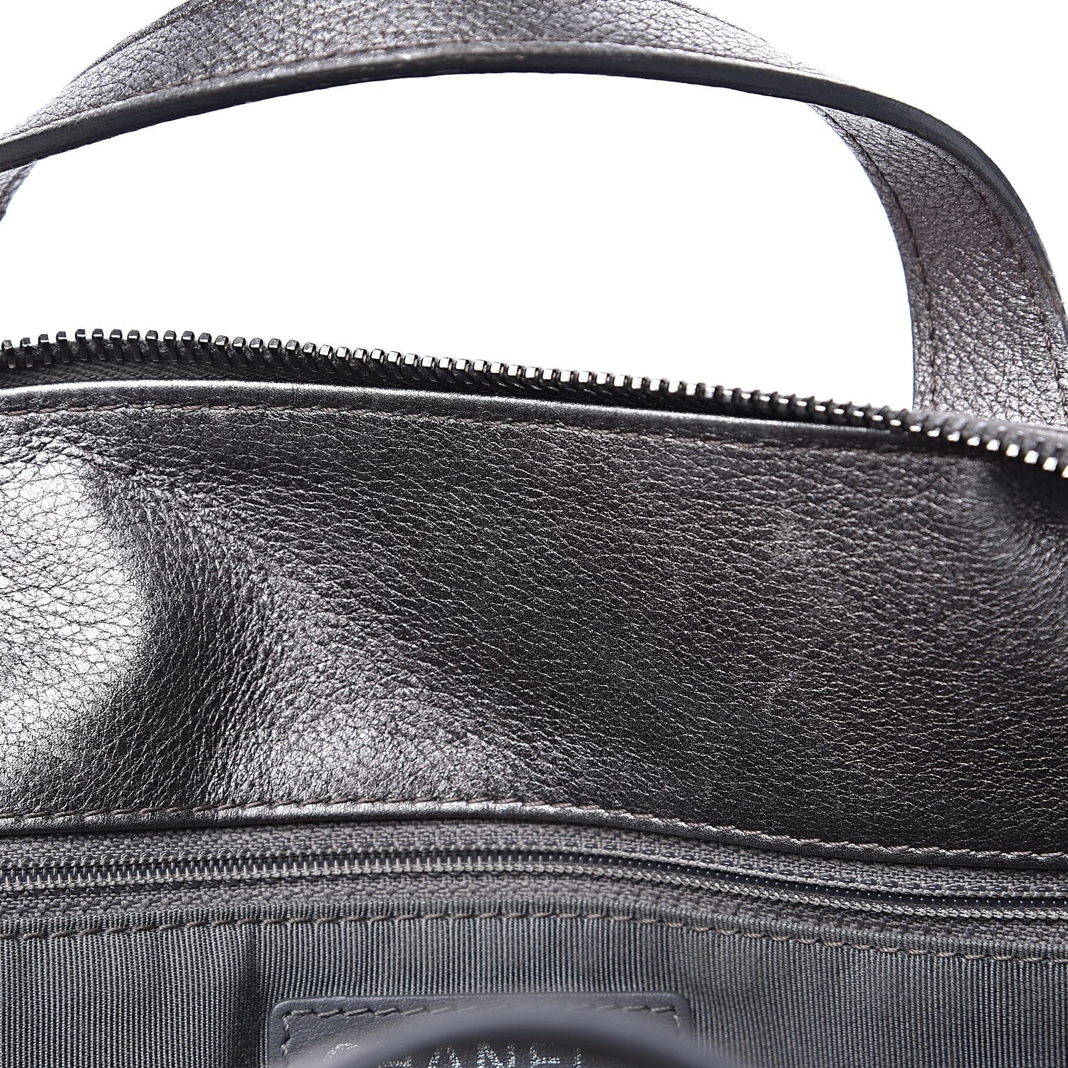 Chanel Metallic Grained Calfskin Quilted Large Casual Pocket Bowling Bag Silver 12 of 12
