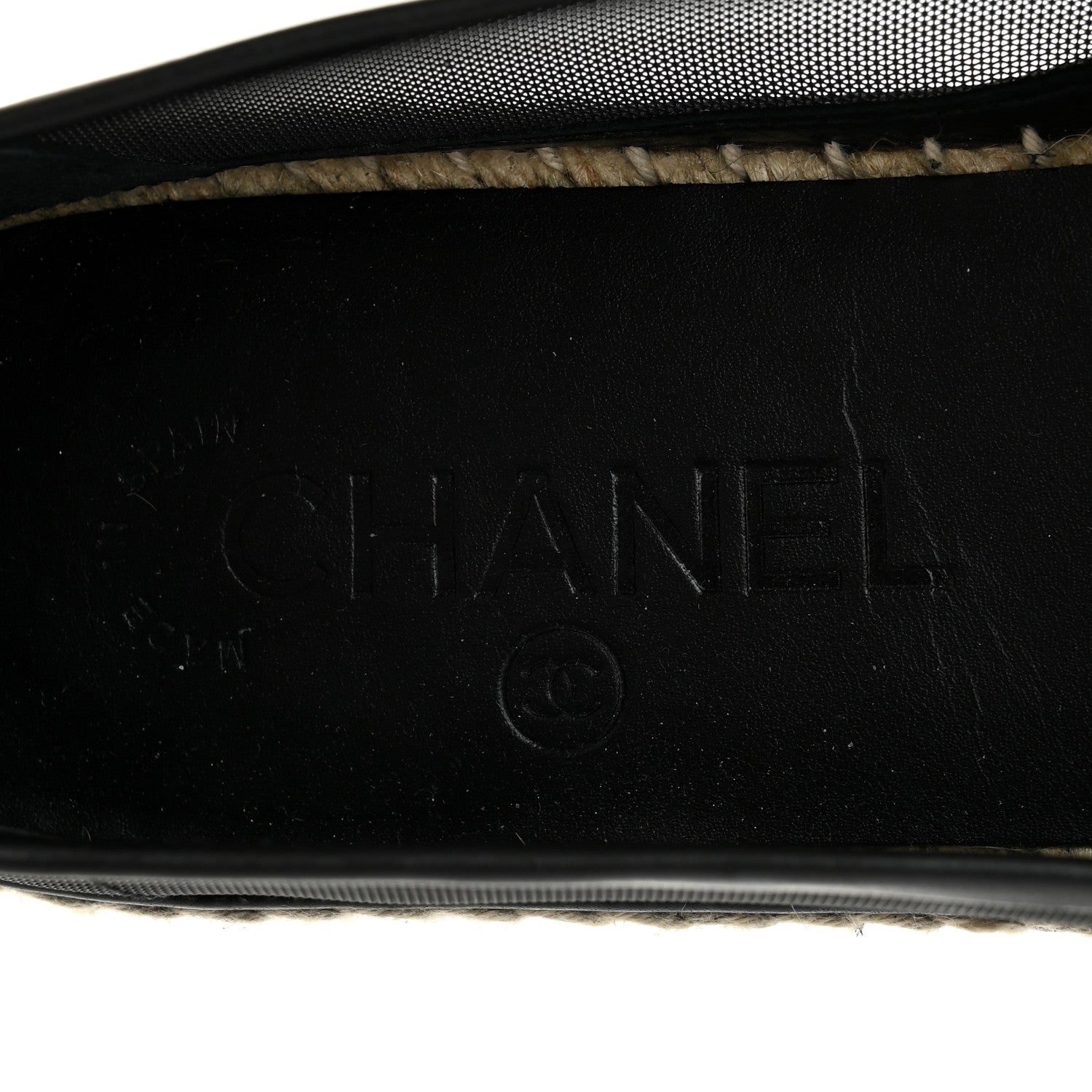 Chanel Mesh Grosgrain CC Espadrilles 38 Black 7 of 10