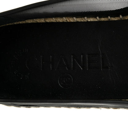Chanel Mesh Grosgrain CC Espadrilles 38 Black 7 of 10