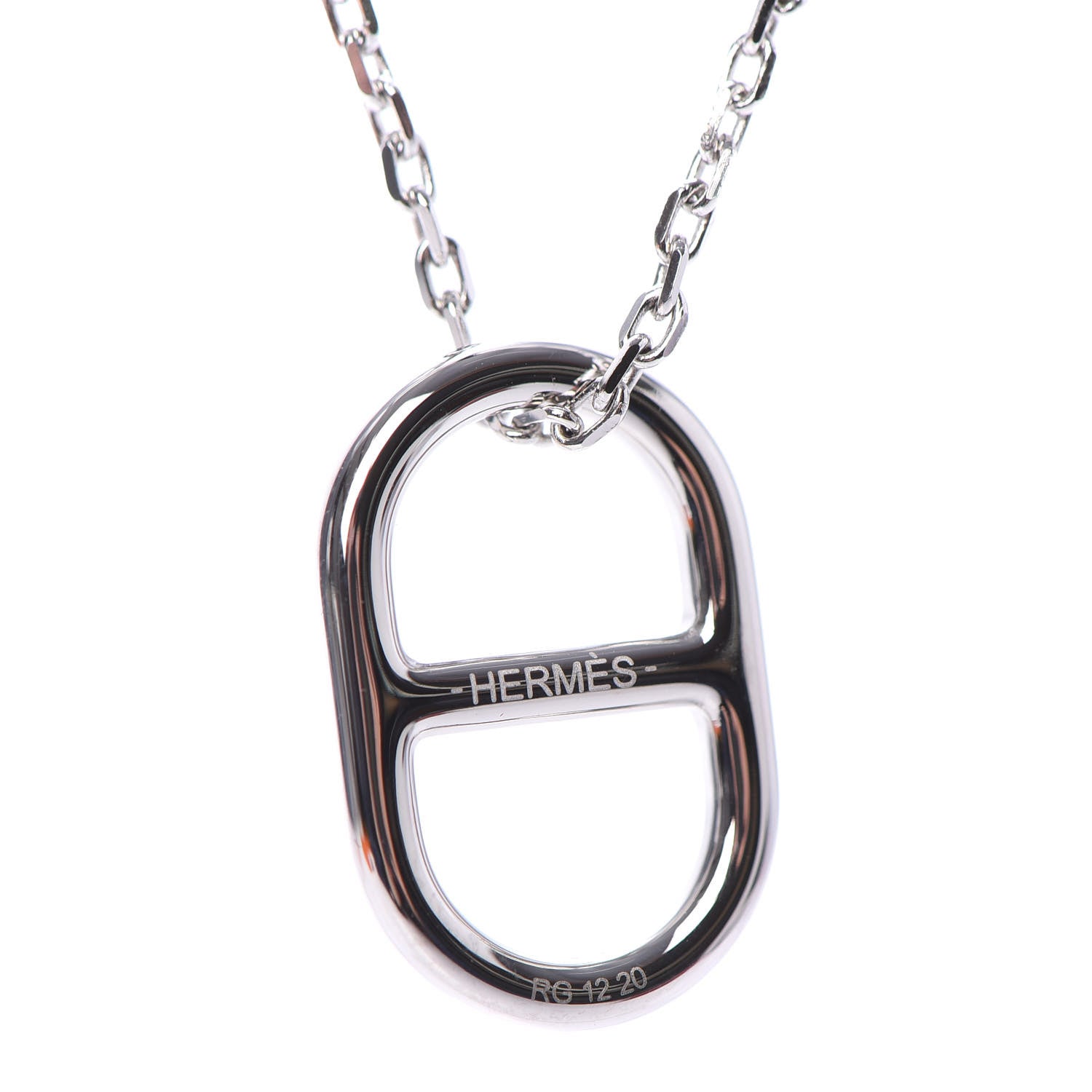 Hermes Swift O'Maillon Pendant Necklace Black 5 of 7