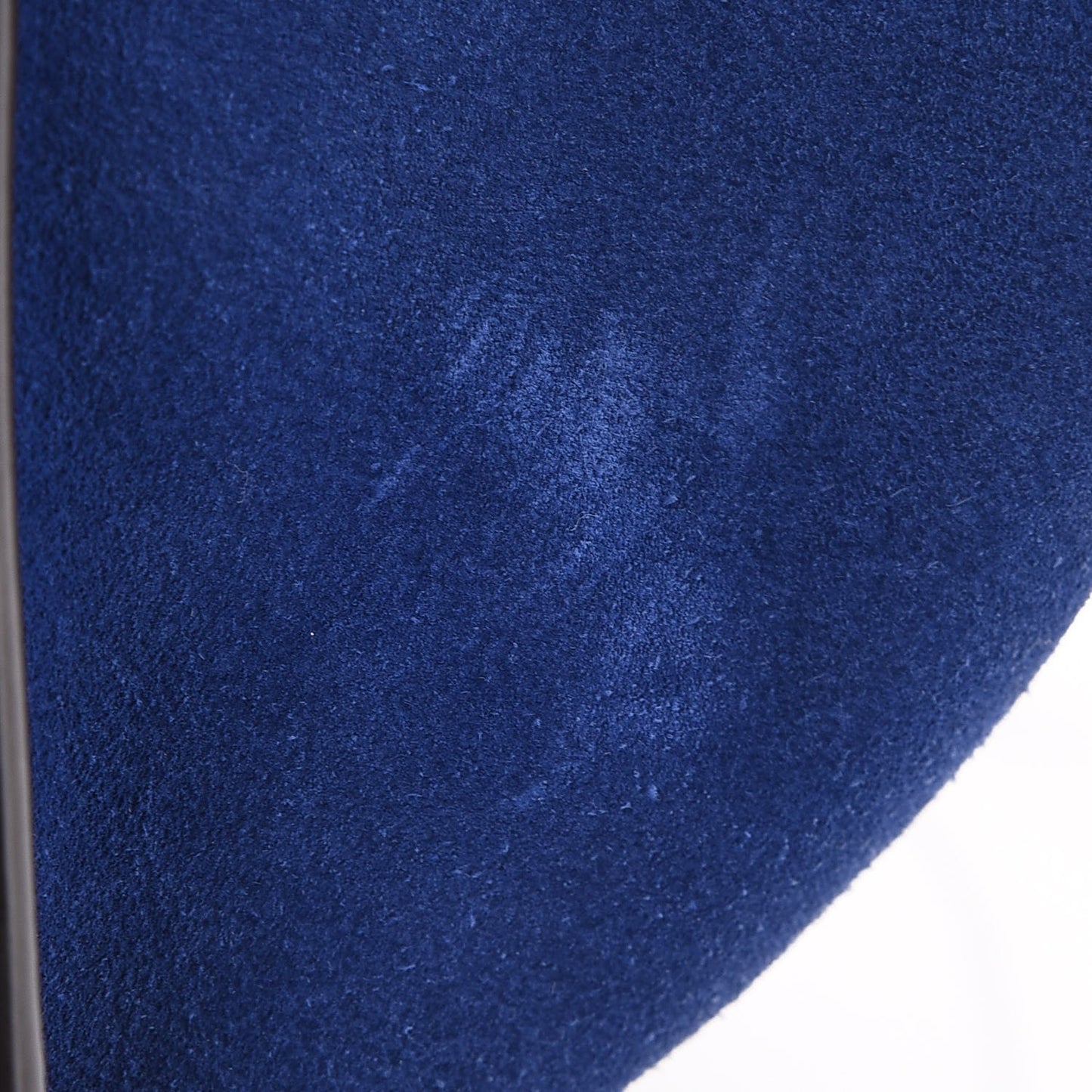 Drummed Calfskin Suede Medium Trapeze Indigo