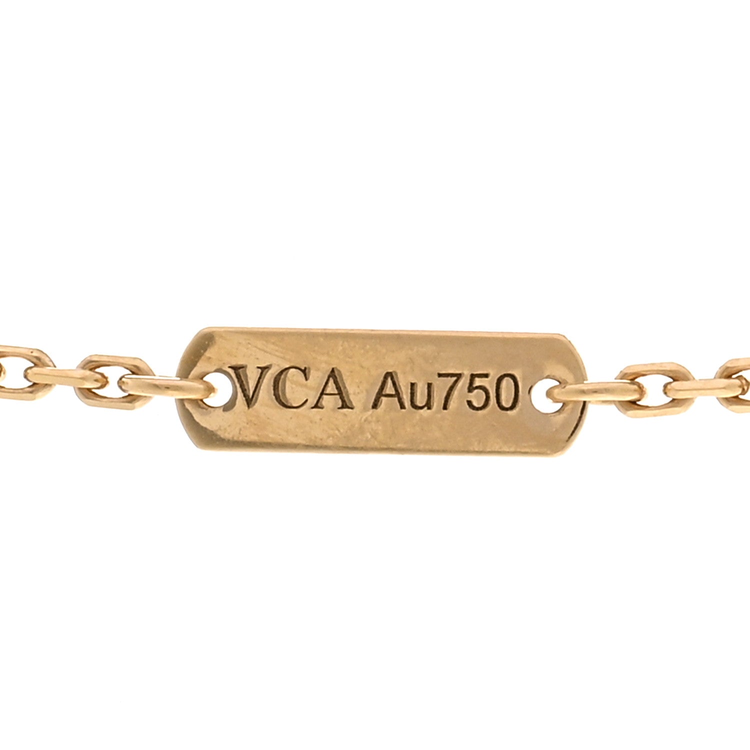 Van Cleef & Arpels VAN CLEEF & ARPELS 18K Yellow Gold Mother of Pearl Vintage Alhambra Pendant Necklace 4 of 6