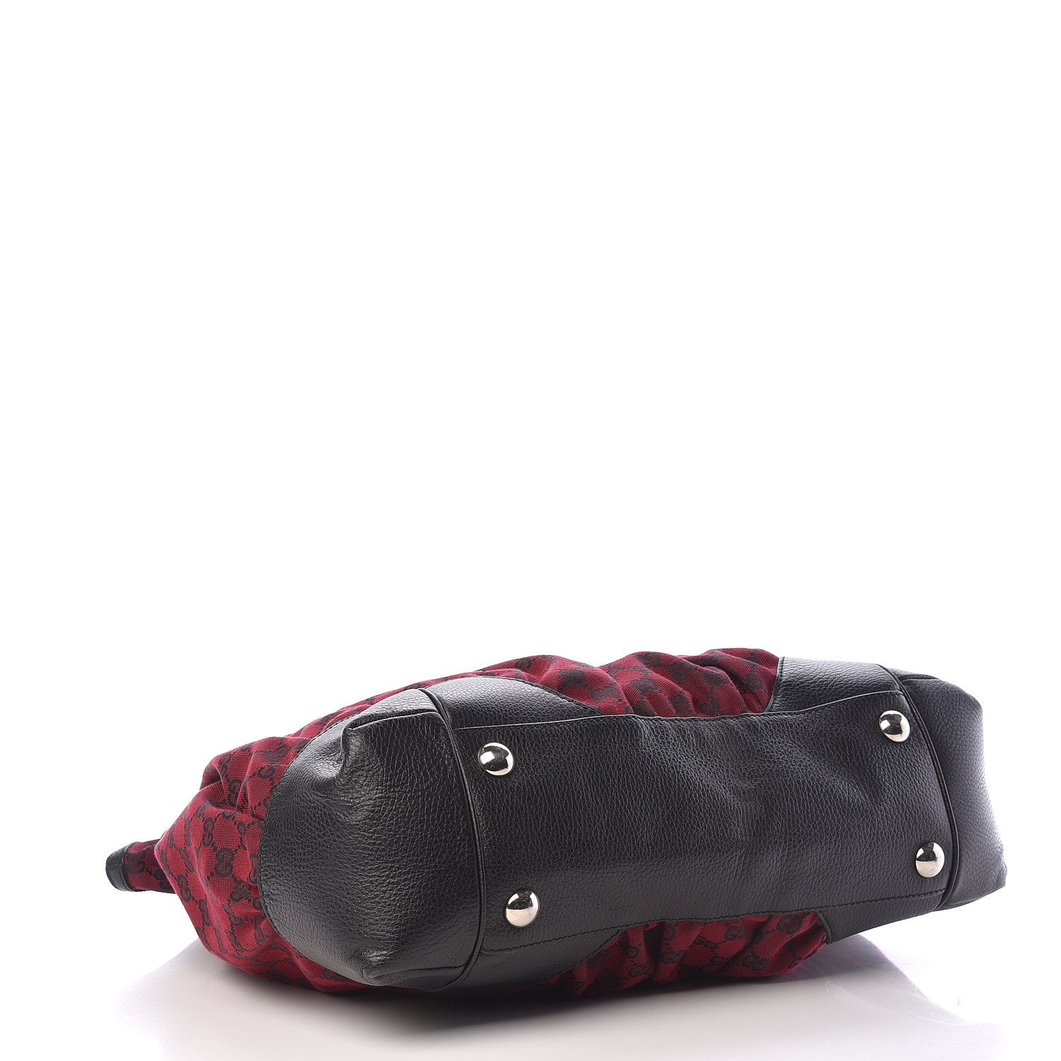 Gucci Monogram Full Moon Tote Red Black 4 of 10