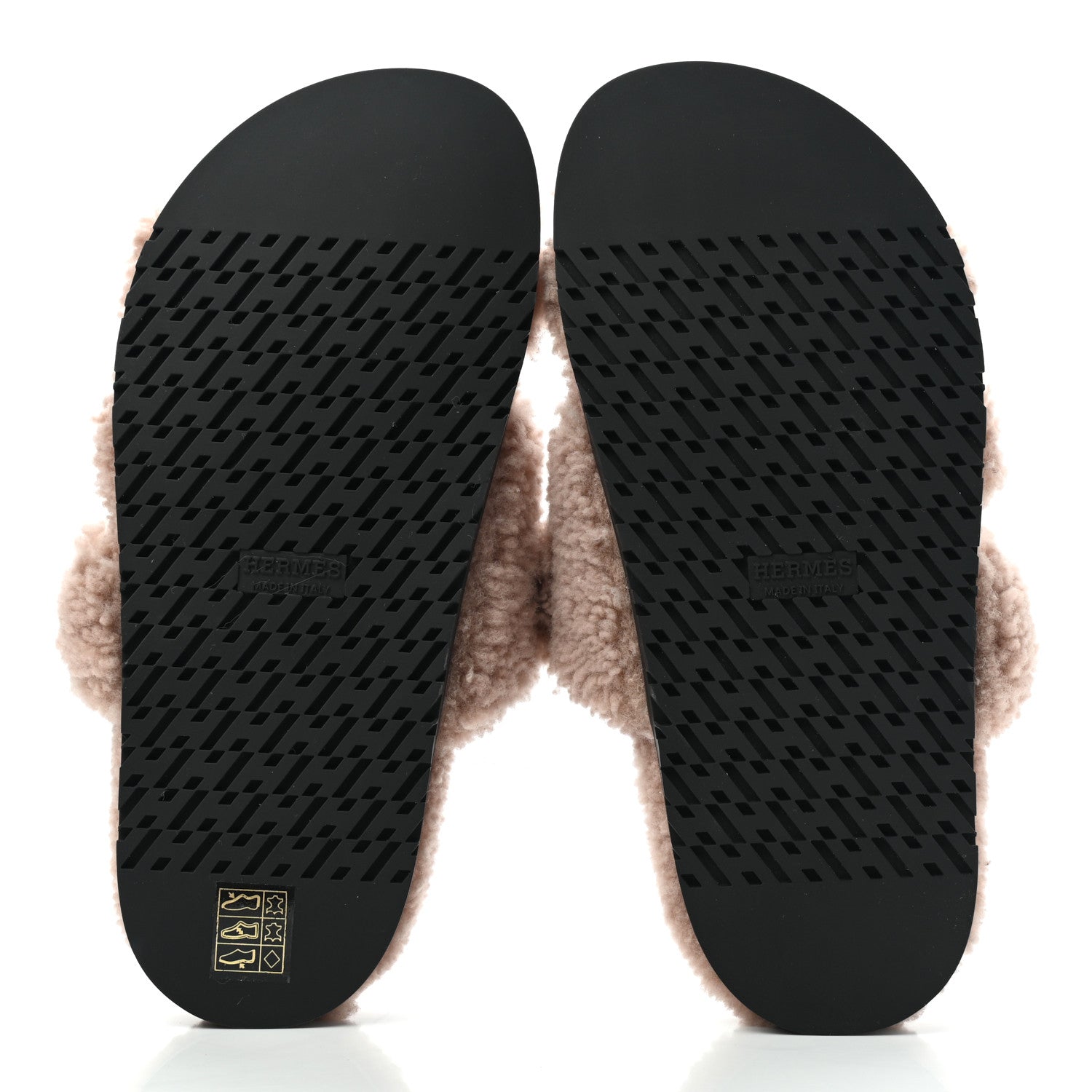 Hermes Woolskin Womens Chypre Sandals 36.5 Bois De Santal 5 of 8