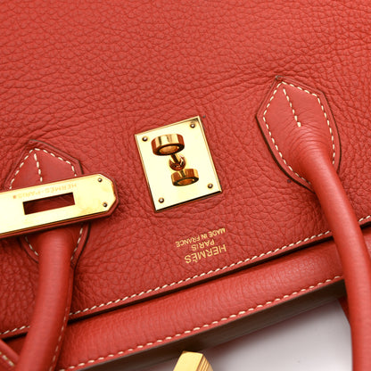 Hermes Taurillon Clemence Birkin 35 Sanguine 13 of 16