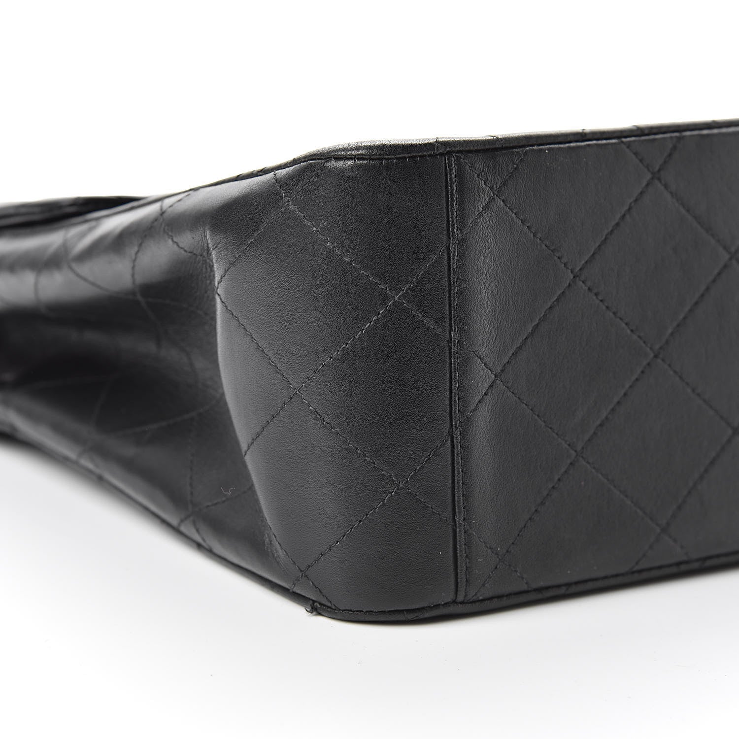 Chanel Lambskin Quilted XL Jumbo Single Flap Black 10 of 14