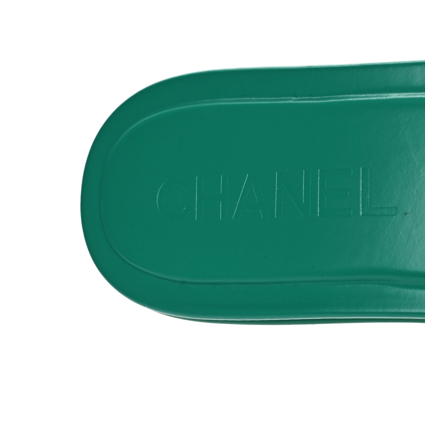 Calfskin Patent Calfskin Logo Mules 37 Green White