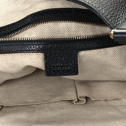 Gucci Pebbled Calfskin Medium Soho Shoulder Bag Black 6 of 11