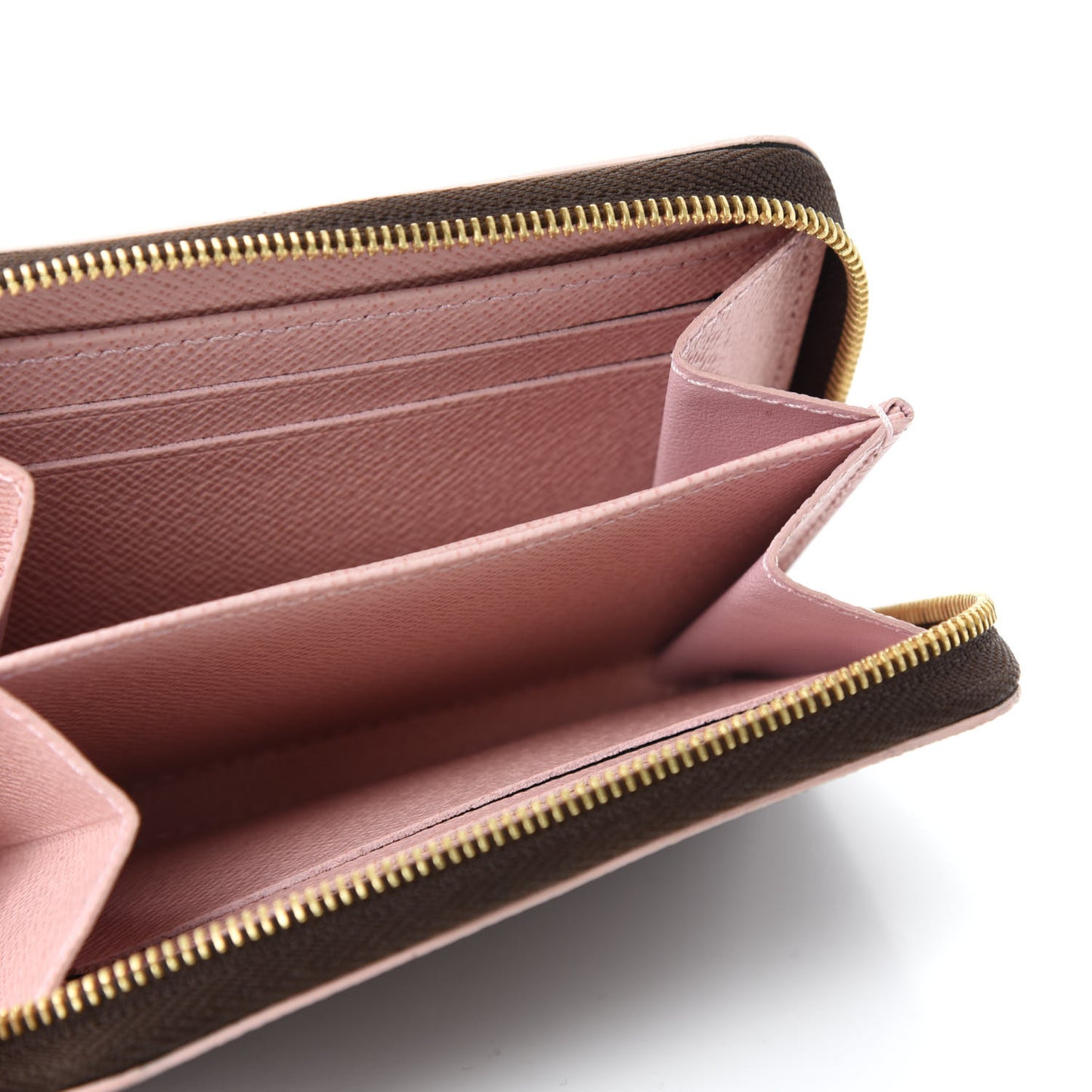 Damier Ebene Studded Zippy Coin Purse Rose Ballerine