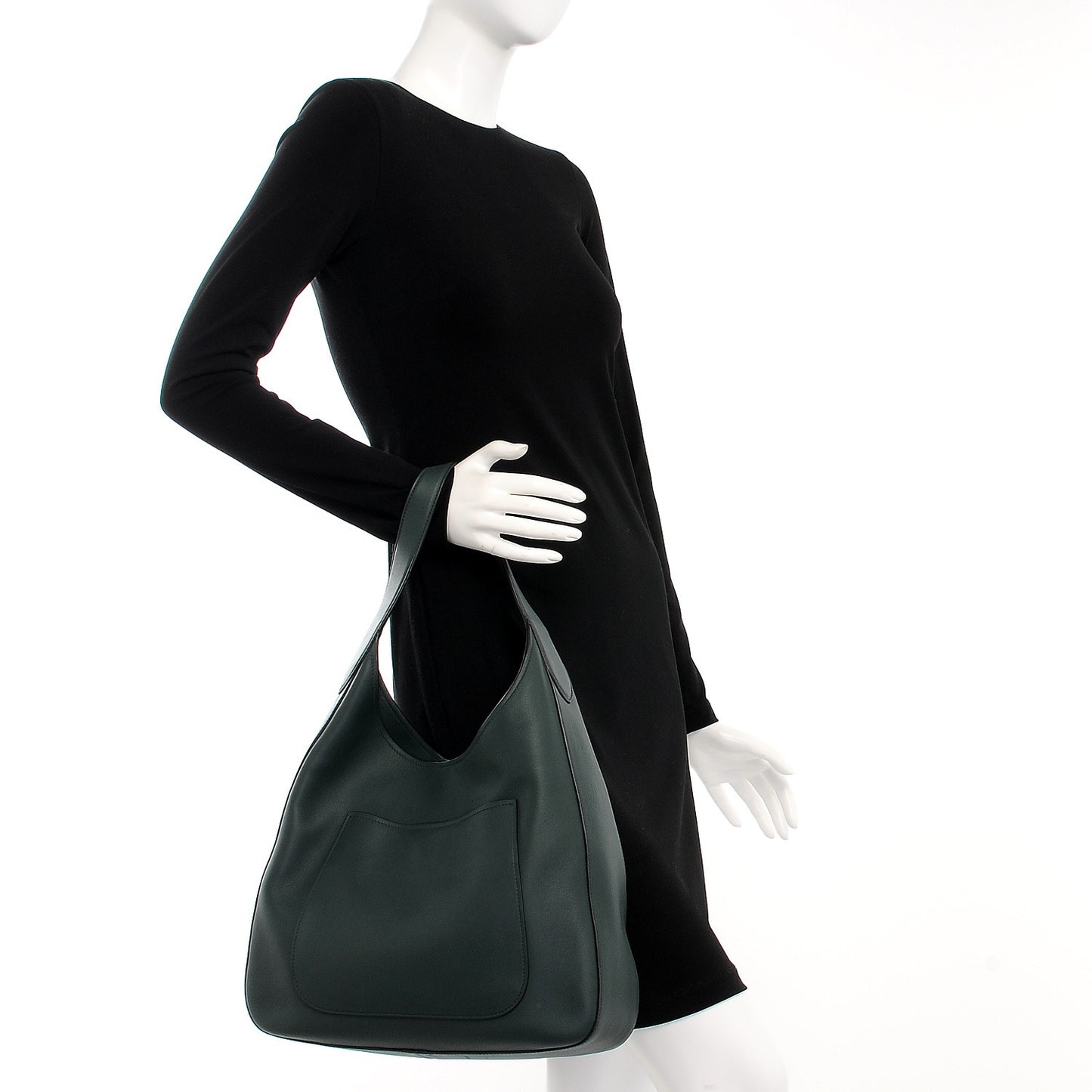 Vitello Corsica Pocket Hobo Bag Smeraldo