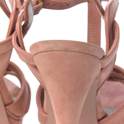 Saint Laurent Suede Tribute 105 Platform Sandals 36.5 Rose Dark 9 of 17