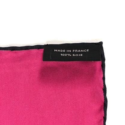 Hermes Silk Manufacture de Boucleries Scarf 90 Blanc Rose Indien Gris 3 of 3