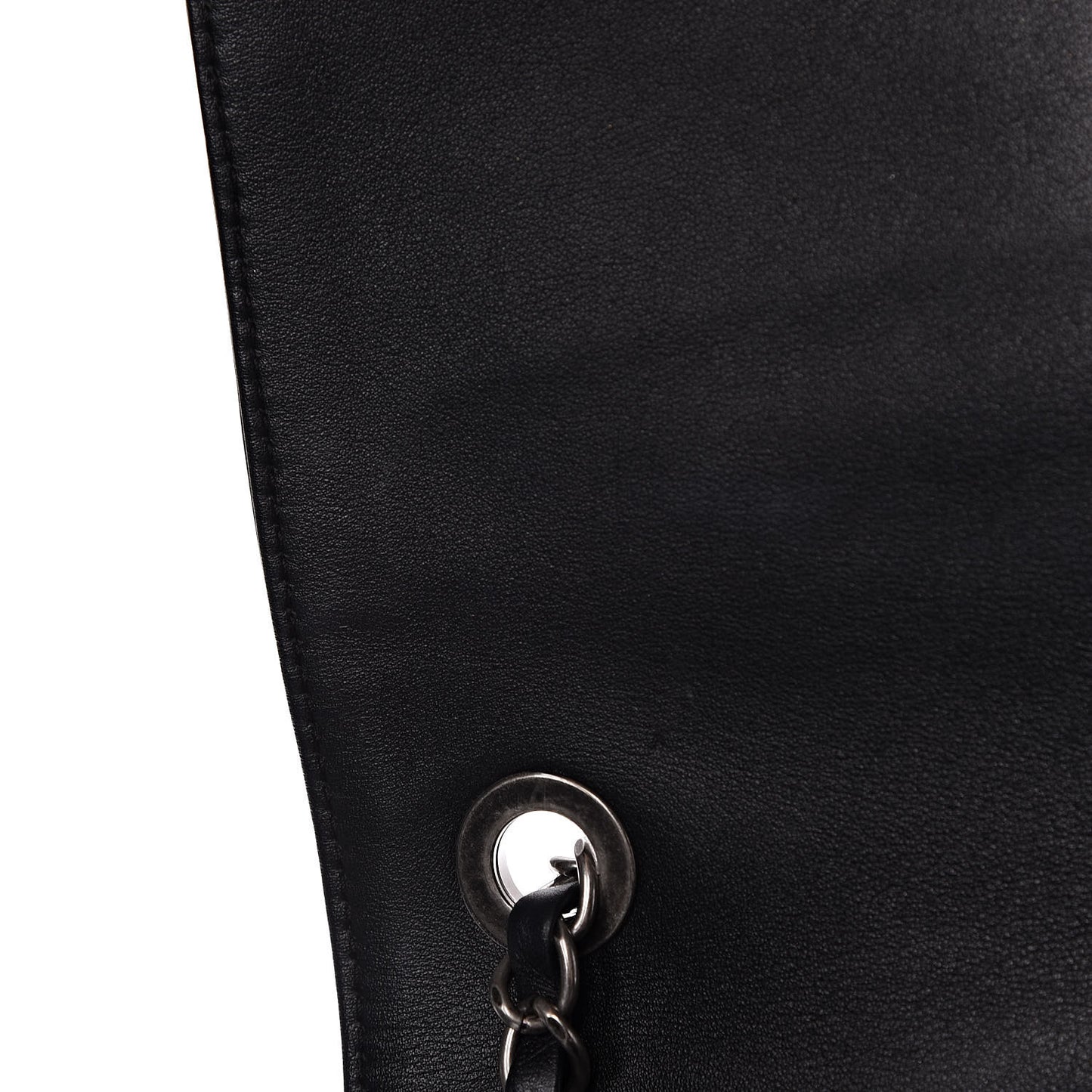 Iridescent Calfskin Medium In the Mix Flap Black