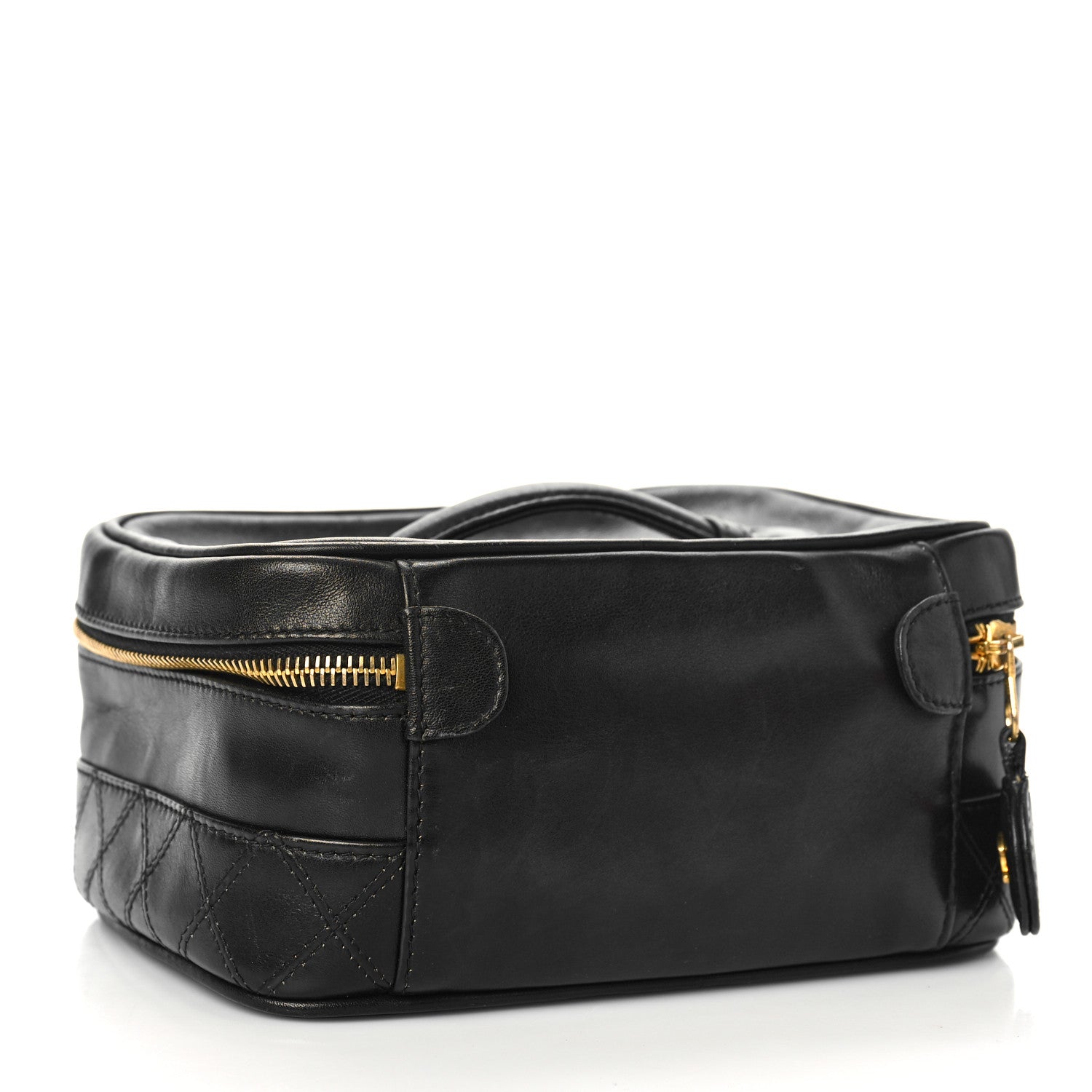 Chanel Lambskin Vanity Cosmetic Case Black 3 of 11
