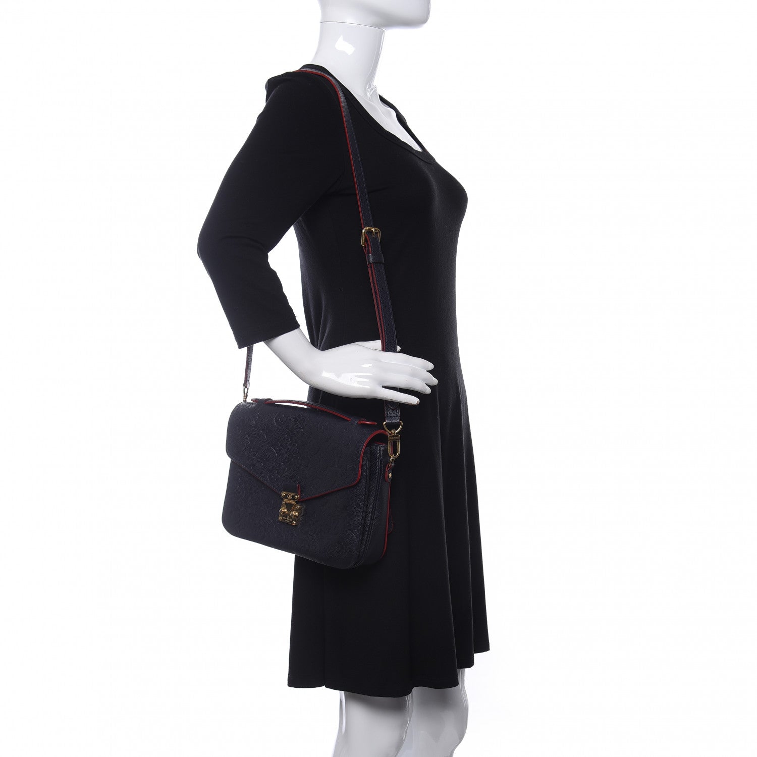 Louis Vuitton Empreinte Pochette Metis Marine Rouge 2 of 9