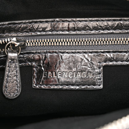 Balenciaga Metallic Agneau Arena Small Le Cagole Shoulder Bag Silver 6 of 10