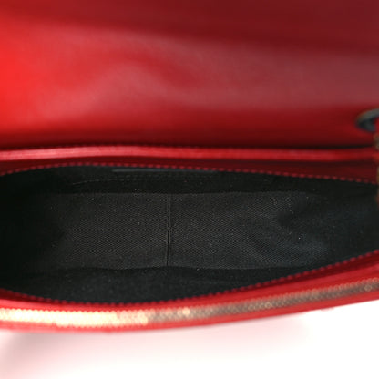 Chanel Shiny Calfskin Goatskin Quilted Small Coco Curve Messenger Flap Red 5 of 10