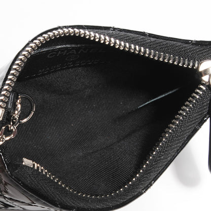 Chanel Patent Quilted Zip Coin Purse Black 5 of 7