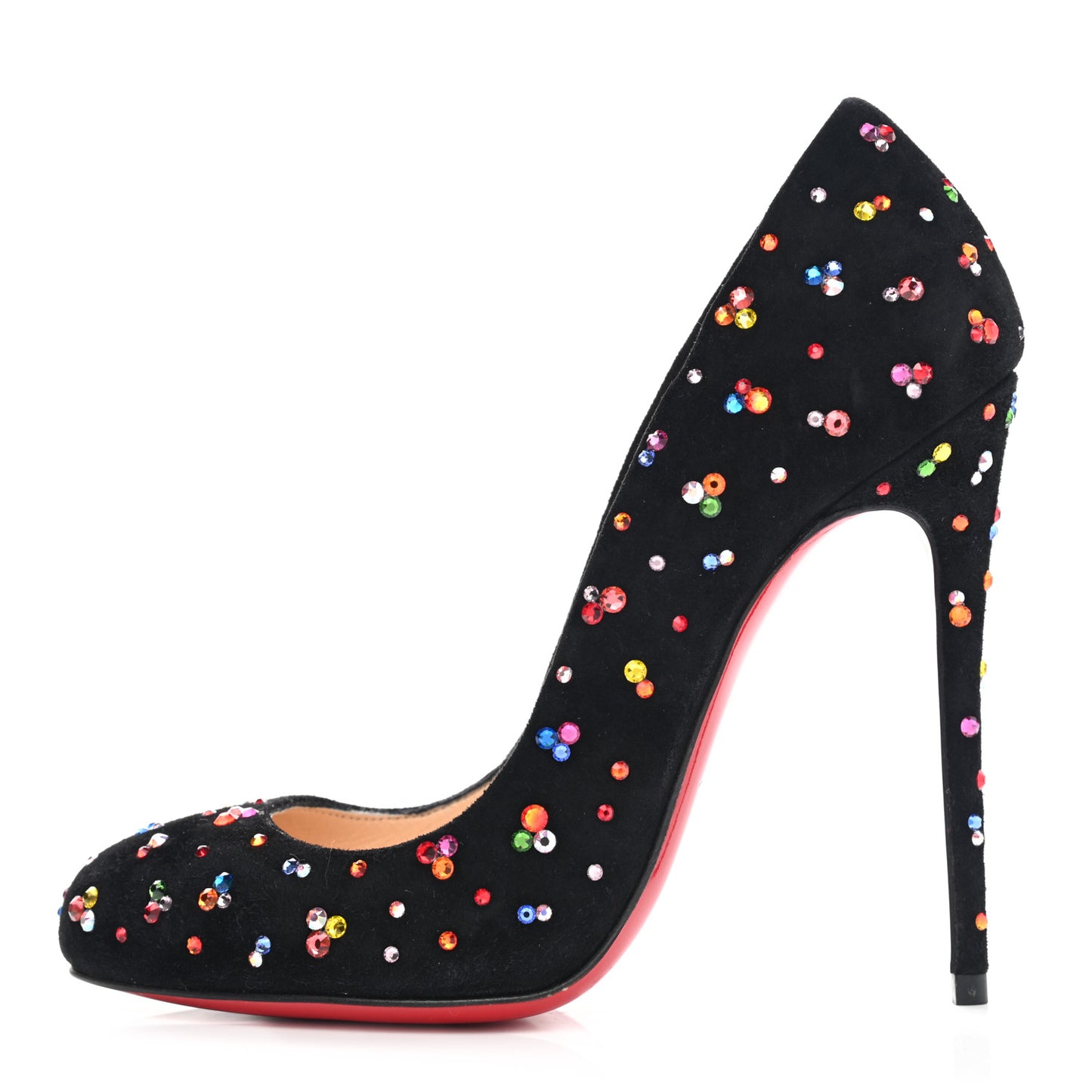 Veau Velour Dorissima Clair de Lune 120 Pumps 35.5 Black Multi