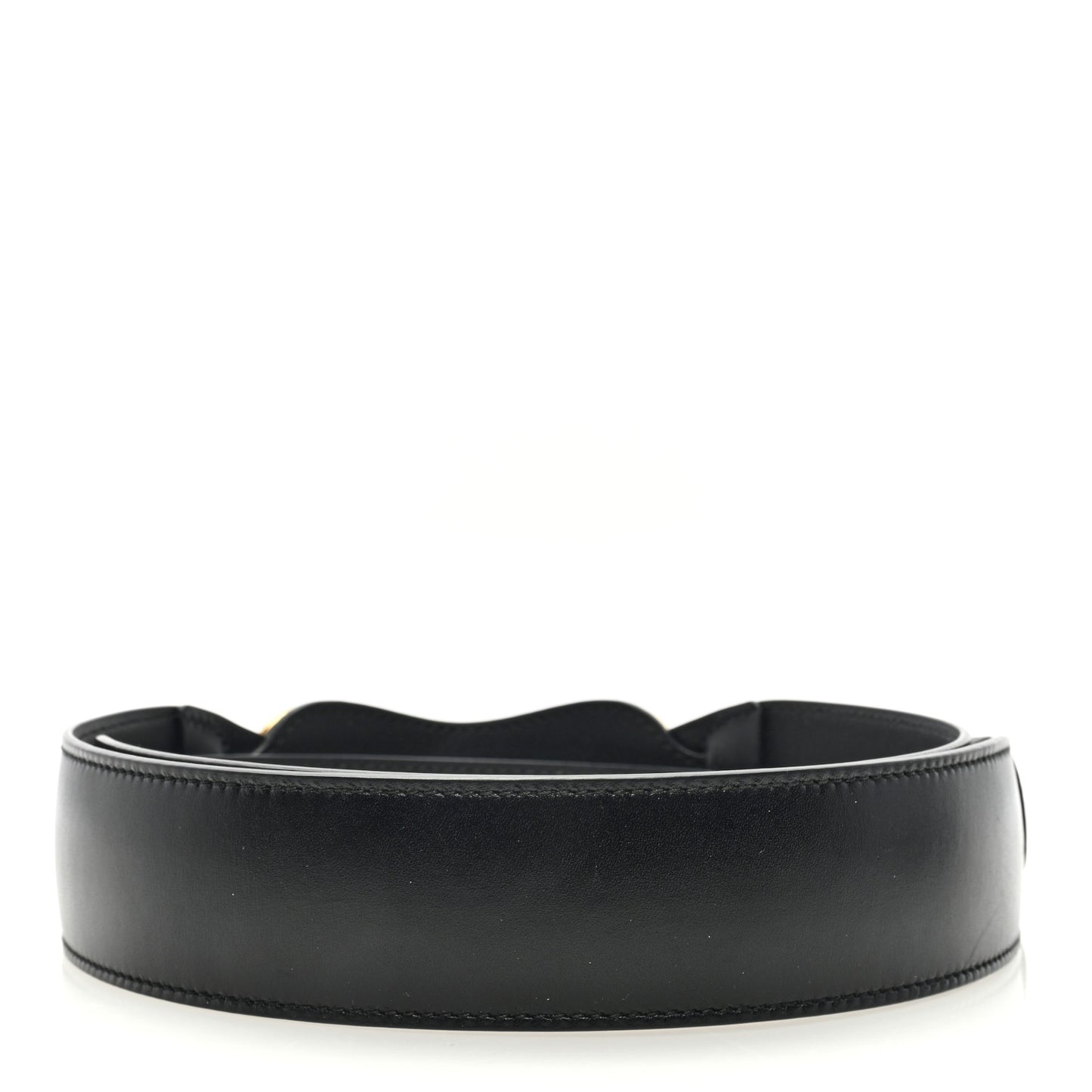 Efesto Leather Horsebit 25mm Belt 95 38 Black