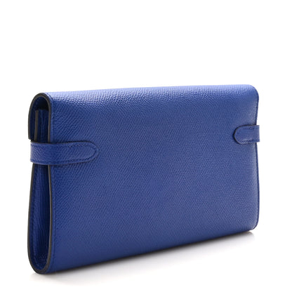 Hermes Epsom Kelly Longue Wallet Bleu Electrique 3 of 10