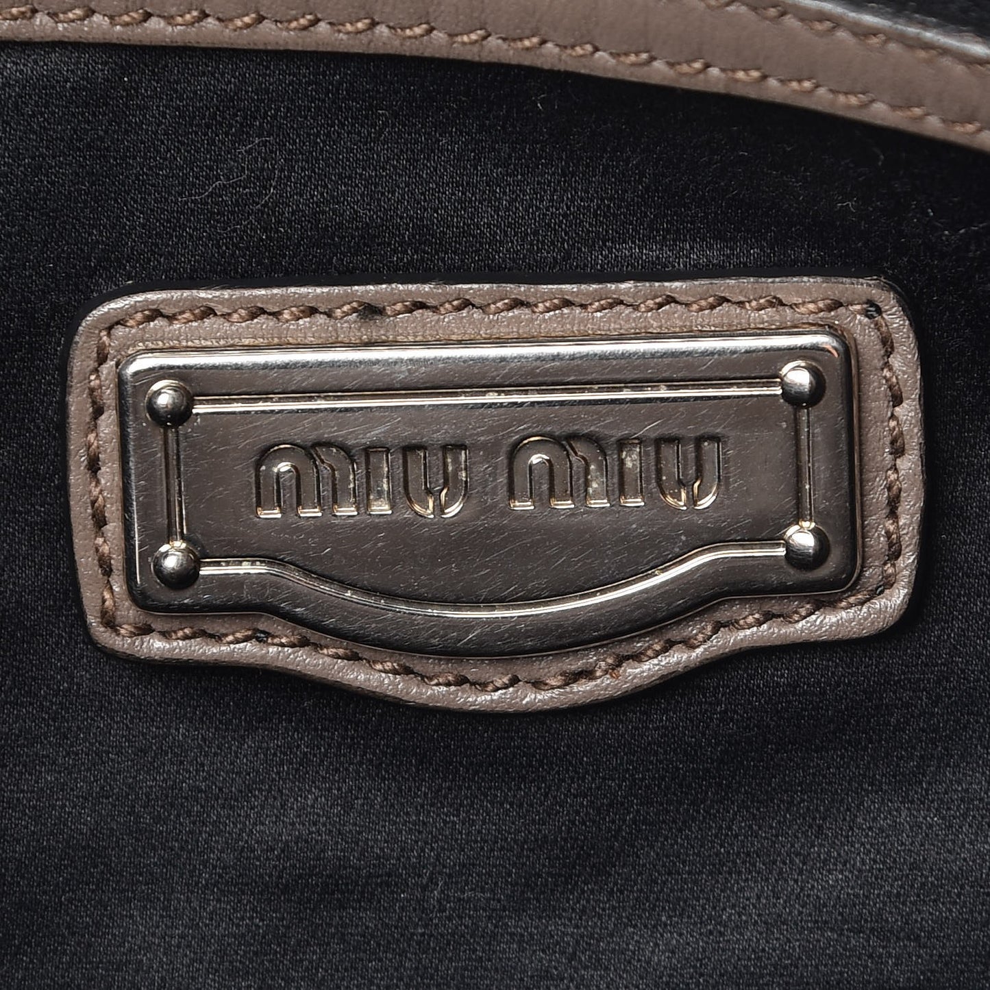 Vitello Soft Calf Shopping Tote Grey Black