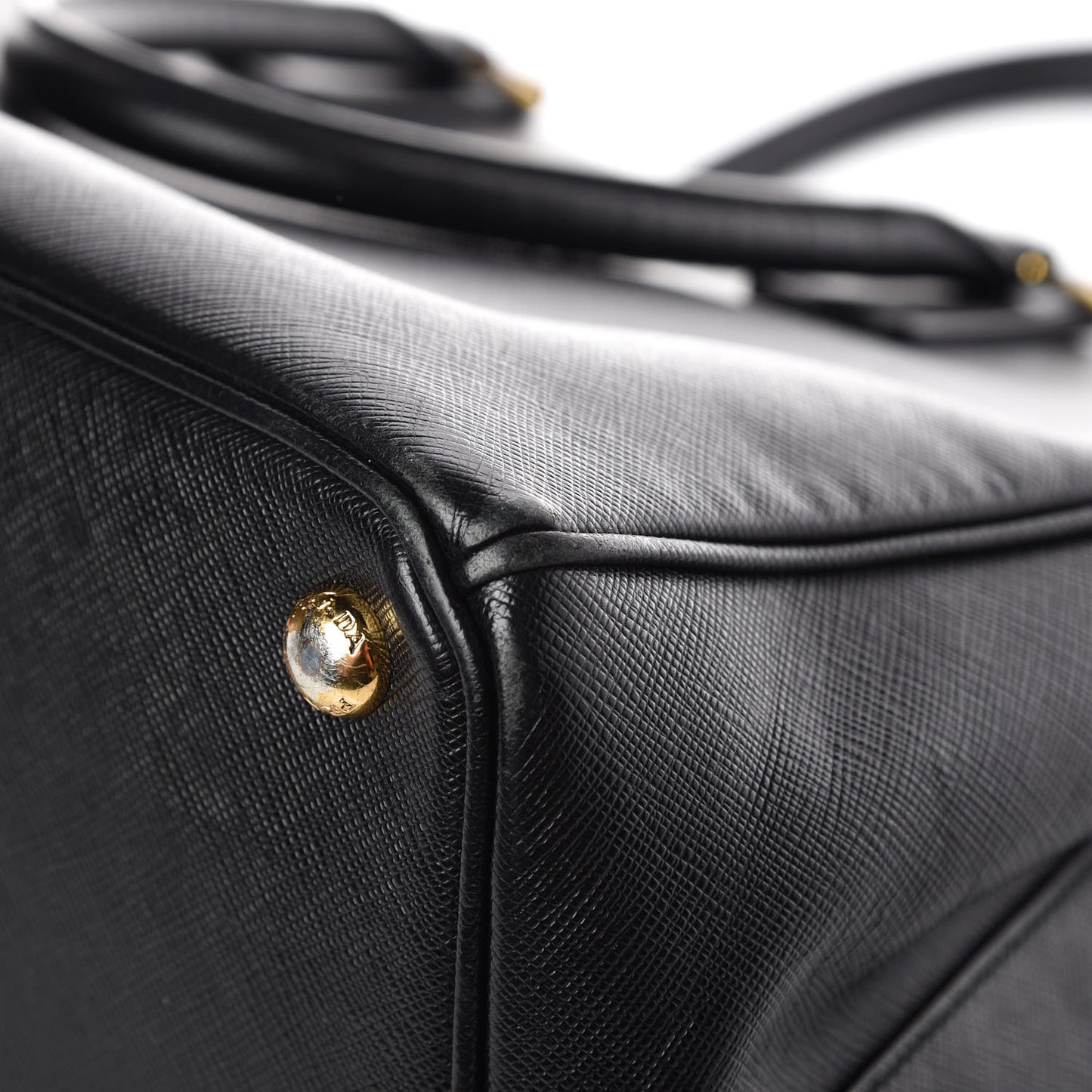 Saffiano Large Galleria Double Zip Tote Black