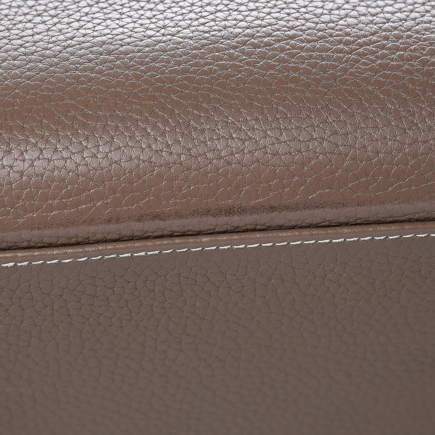 Hermes Taurillon Clemence Shoulder Kelly 40 Etoupe 33 of 38