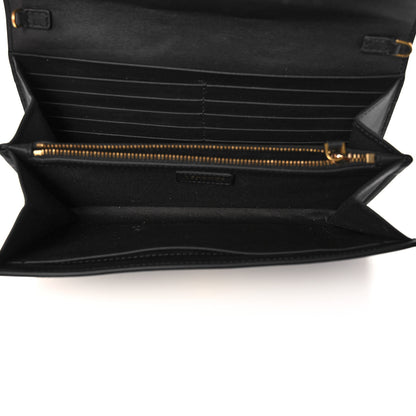 Versace Vitello Crystal Virtus V Wallet Chain Crossbody Black 5 of 14