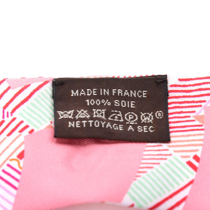 Hermes Silk Cavalcadour Morning Twilly Rose Vert Terracotta 2 of 3