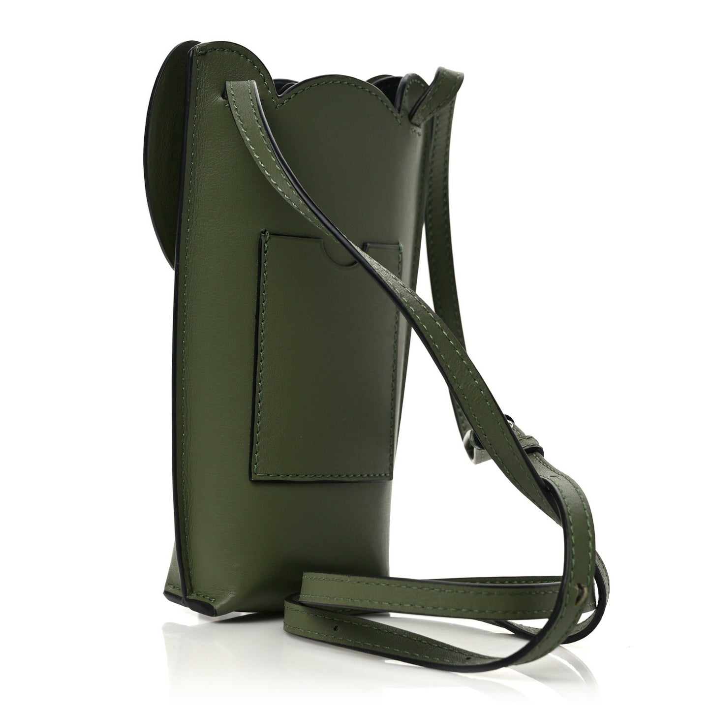 Calfskin Elephant Pouch Crossbody Bag Avocado