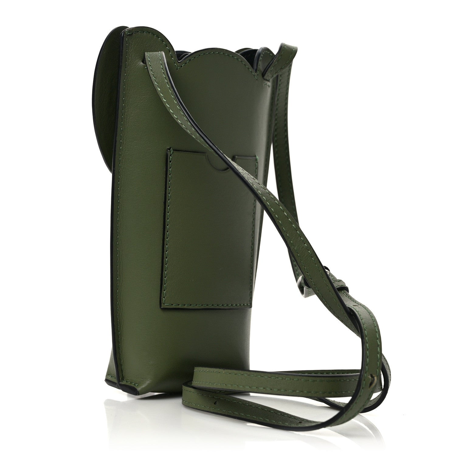 Loewe Calfskin Elephant Pouch Crossbody Bag Avocado 3 of 9