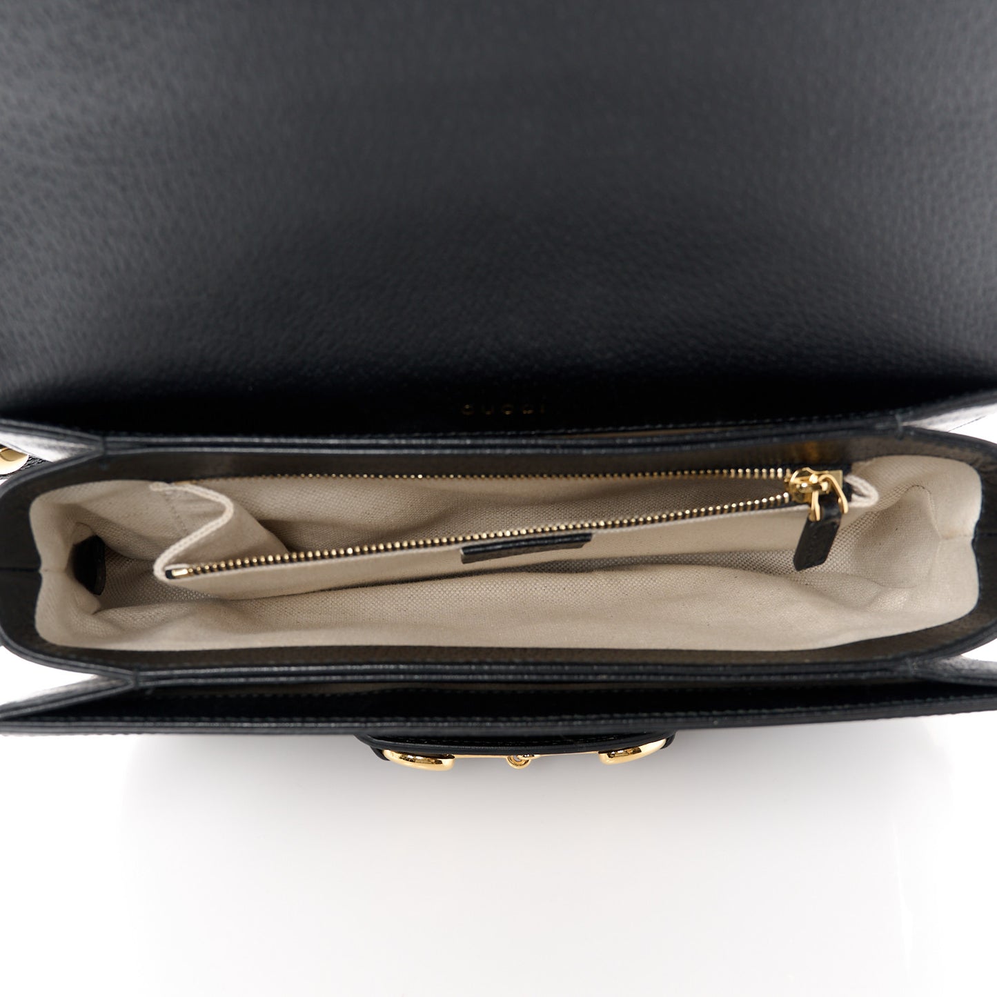 Jacquard Black Denim GG Monogram Textured Dollar Calfskin Horsebit 1955 Shoulder Bag Black Ivory