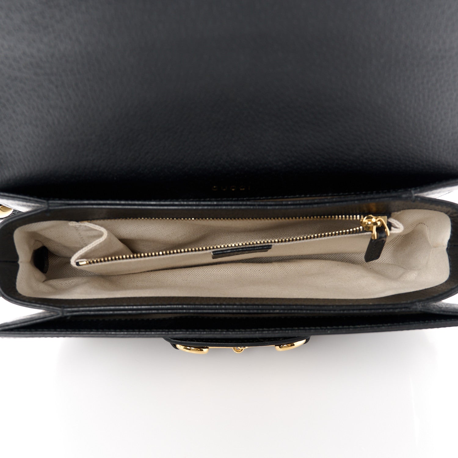 Gucci Jacquard Black Denim GG Monogram Textured Dollar Calfskin Horsebit 1955 Shoulder Bag Black Ivory 5 of 12