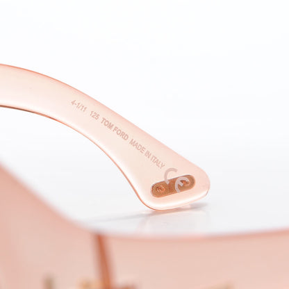 Tom Ford Ali Oversized Round Sunglasses TF0221 Peach Pink 5 of 7