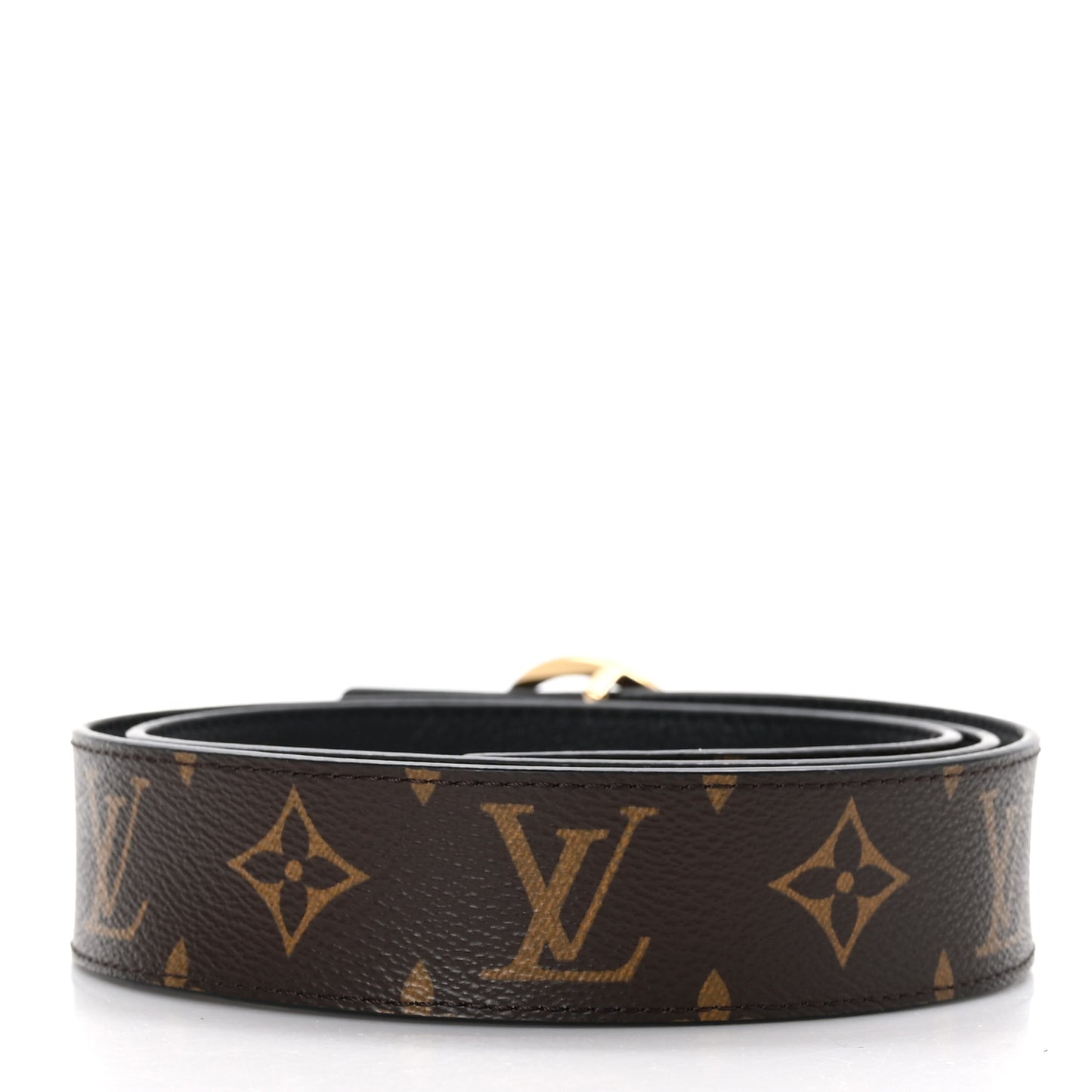 Monogram Epi 35mm LV Circle Reversible Belt 95 38 Black